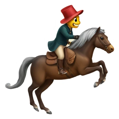 Salamander ridding a horse sticker