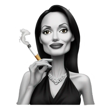 Angelina Jolie smoking a cigarette  sticker