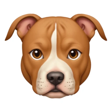 light brown American Staffordshire Terrier facing forwards, head and shoulders sticker