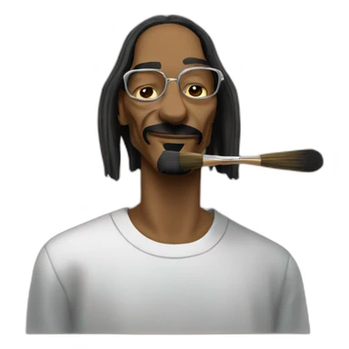 snoop dogg with a paintbrush sticker