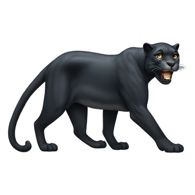 panther animal, full body, threating. sticker
