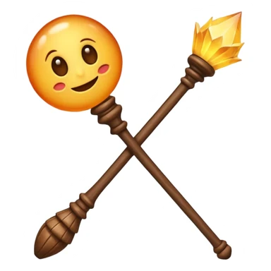magic wooden staff sticker