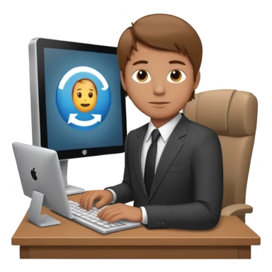 man with lgiht brown hair doing back, round cheeks at work sticker