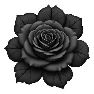 Create black rose emoji sticker