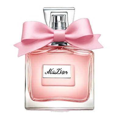 Light pink Miss Dior perfume with bow sticker