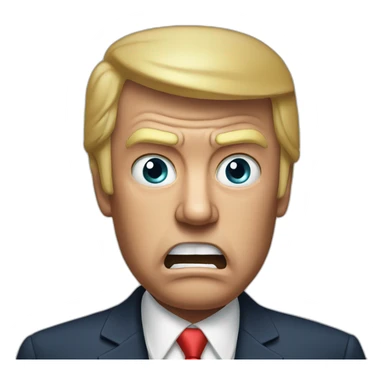 angry trumpt sticker