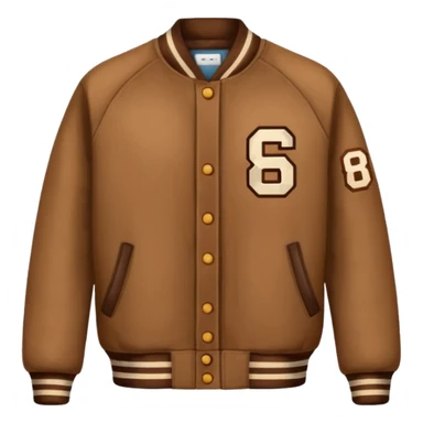 brown varsity jacket with number 85 right side chest 


 sticker