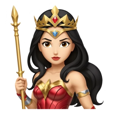 Wonder Woman holding baton sticker