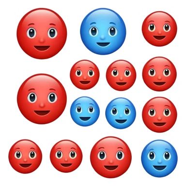 I want to have an emoji in the form of the letters AI in blue surrounded by a red circle sticker