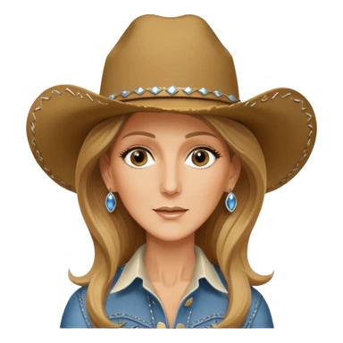 celin dion is singing with mirco and cowboy hat sticker