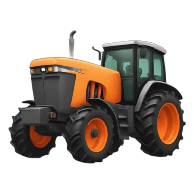 Tracteur  orange  sticker