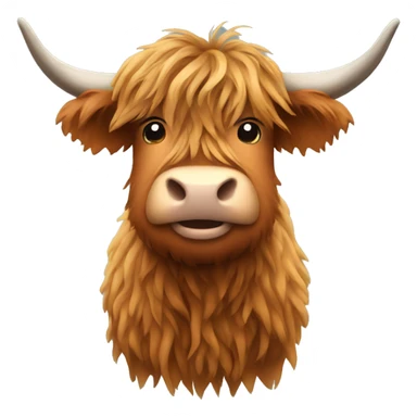 Highland cow wearing pullover sticker