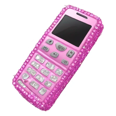 pink bedazzled flip phone sticker