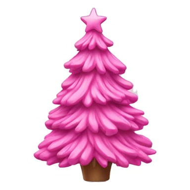 A pink Christmas tree  sticker
