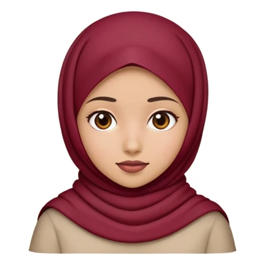 girl with maroon hijab emoji sticker