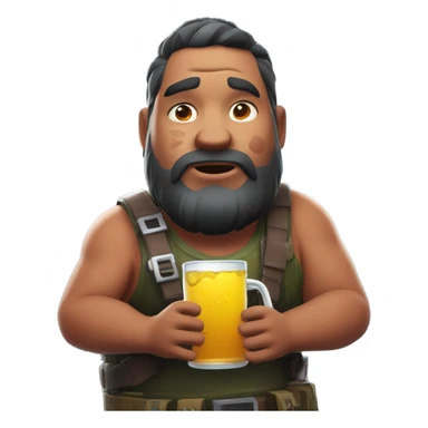 fat fortnite guy drinking chug jug sticker