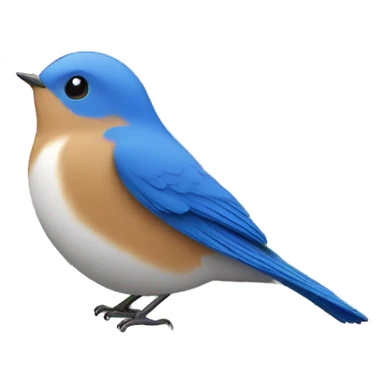 bluebird in a garden of flowers  sticker