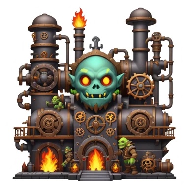 World of Warcraft industrial fantasy factory with goblins working sticker