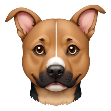 Pit bull/german shepherd mixed dog colored like a German shepherd with floppy ears sticker
