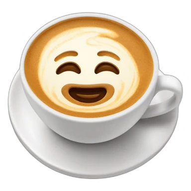 cappuccino with latte art in coding style sticker