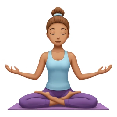 person in yoga pose balancing on one leg, centered and calm sticker