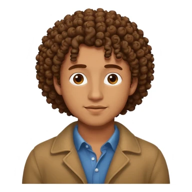 Hombre rizado enamorado  sticker