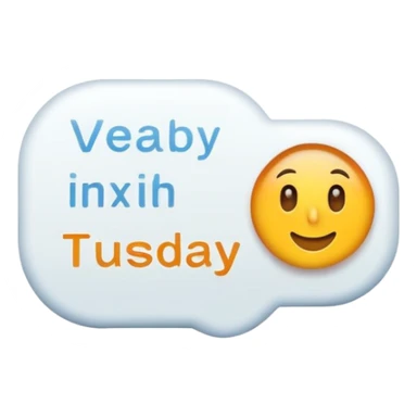 Tuesday text with a Beautiful finished sticker