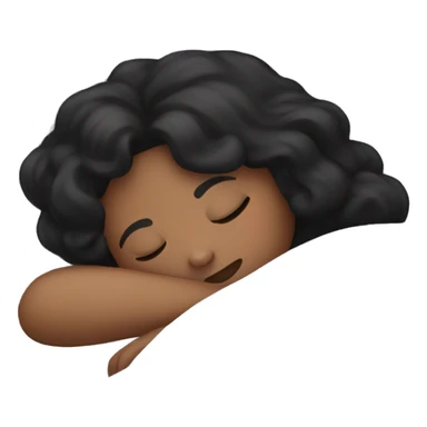Black haired girl sleeping sticker