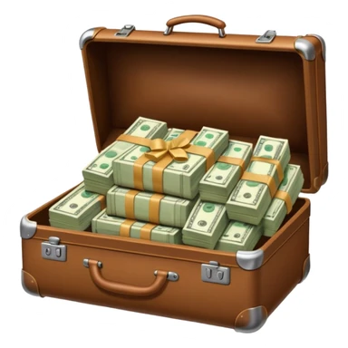 maleta con dinero sticker