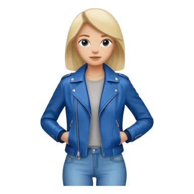 Women in leather jocket, full body, different color leather jocket, close up sticker