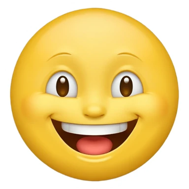 Laughing emoji yellow face sticker