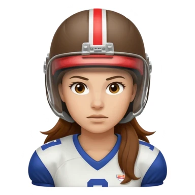 Long Haired Football Players, Female player sticker