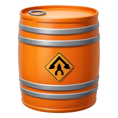 orange road construction barrel sticker