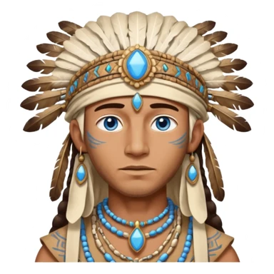 blue eyed desert tribe man sticker