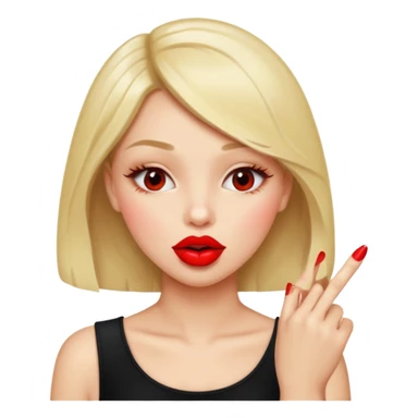 Labios mordiendo dedo de forma sexi sticker