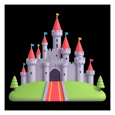 king and queen, castle background sticker