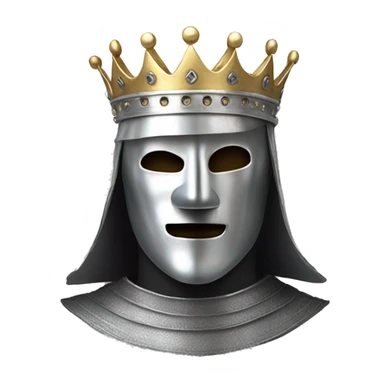 king baldwin IV in silver full face mask up sticker