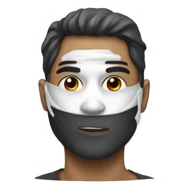 attractive man in ghost face mask  sticker