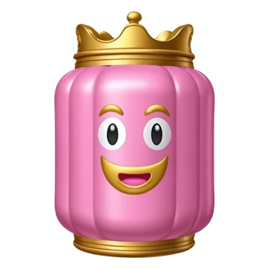 gold rococo pink inflatable ornate spam can sticker