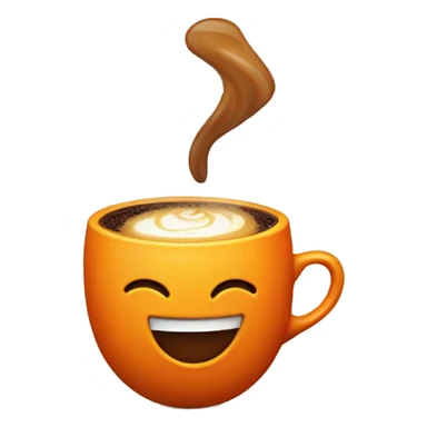 laughing orange spitting coffee on phone  sticker