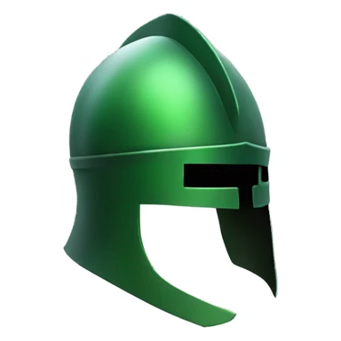 green knight helmet with visor sticker
