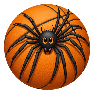 A spider with a basketball in the background  sticker