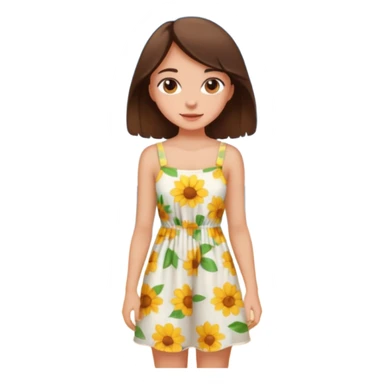 summer vibes girl brun hair sticker