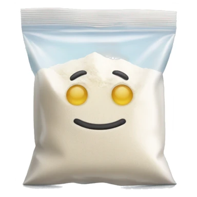 Ziplock bag with flour in it sticker