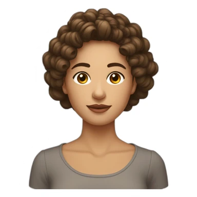 Une femme au cheveux brun et bouclé, le visage un peu long avec une des deux paupières qui descend vers le bas, embrasse un Sri Lankais avec les cheveux courts sticker