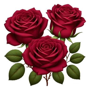 burgundy coloured roses sticker