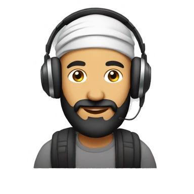 Sardar guy wearing headphones sticker