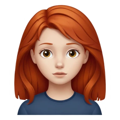 Redhead girl missing a dark haired boy who is far away  sticker
