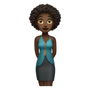 dark-skinned beauty in doorway sticker