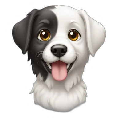 Un chien sur un chat sticker